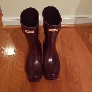 Hunter Boots Short Gloss Purple